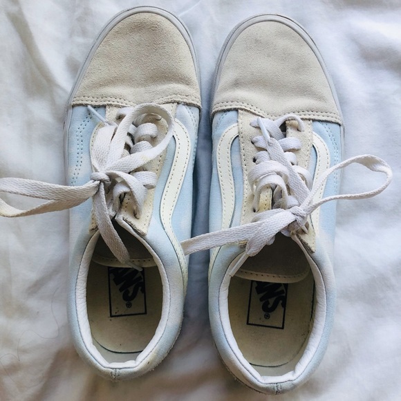 Vans Old Skool White & Sky Blue - Picture 1 of 4